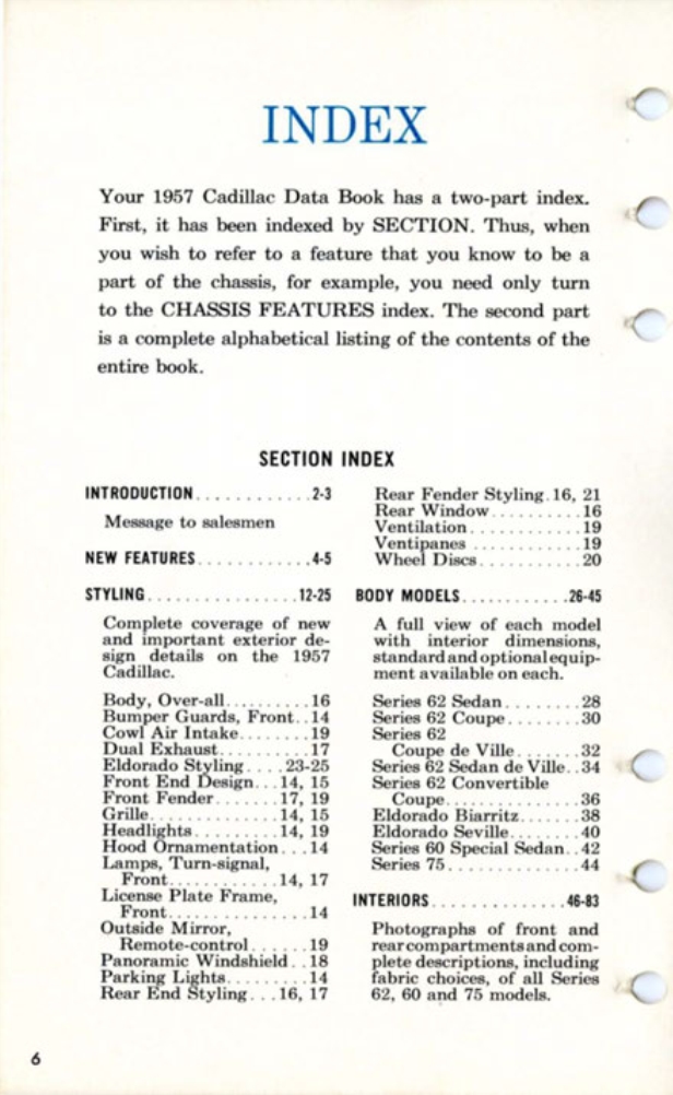 1957 Cadillac Salesmans Data Book Page 152